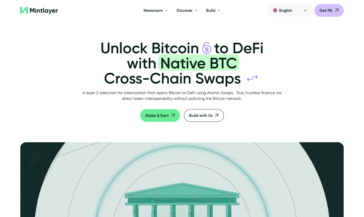 Mintlayer website — open-source distributed protocol infrastructure